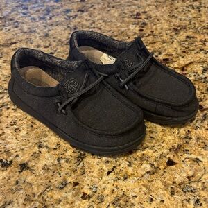 Hey Dude Black Kids Moccasins